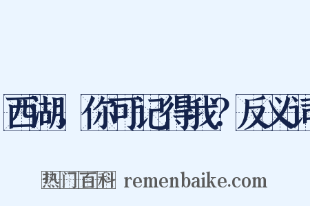 西湖，你可记得我？反义词是什么意思的图片